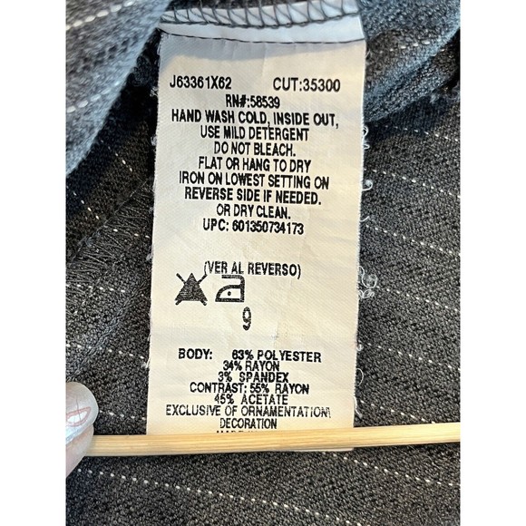 Speechless Blazer Junior Size 9 Grey Vintage Fitted Pin Stripe - Picture 7 of 10